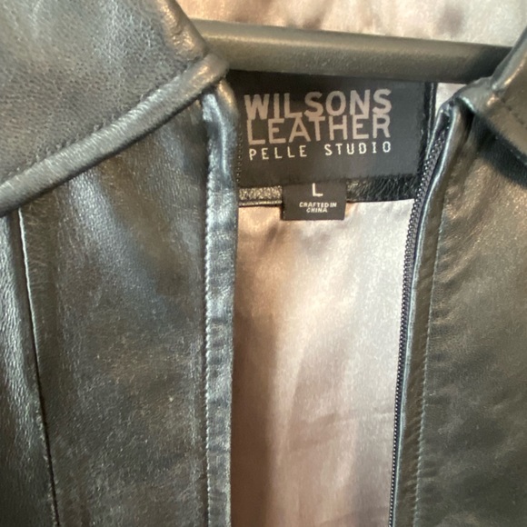 EUC Wilsons Leather Black Leather Jacket - Large - Picture 3 of 3
